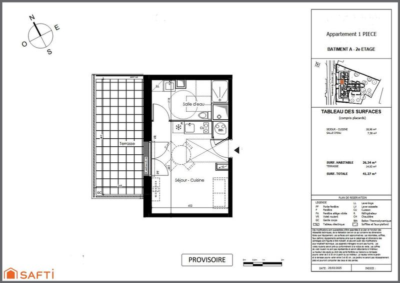 Appartement - 26 m² - 1 pièce