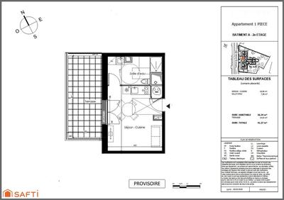 Appartement - 26 m² - 1 pièce