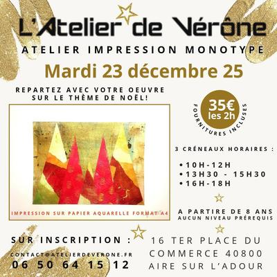Atelier impression monotype