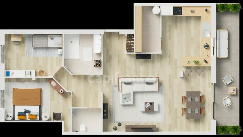 Appartement - 92 m² - 4 pièces