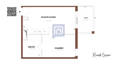 Appartement - 38 m² - 2 pièces