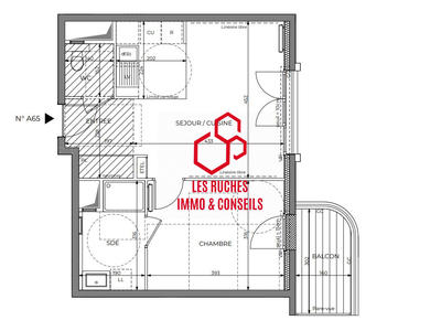 Appartement - 44 m² - 2 pièces