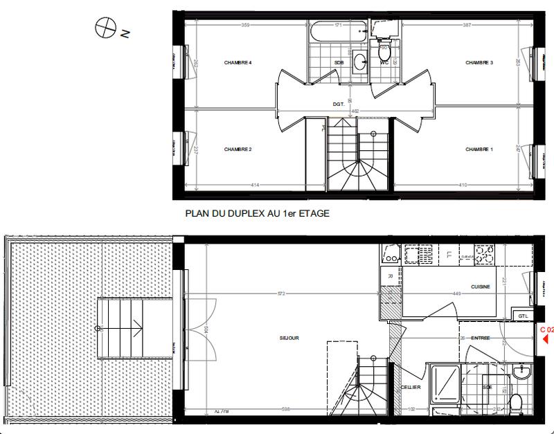 Duplex - 96 m² - 5 pièces