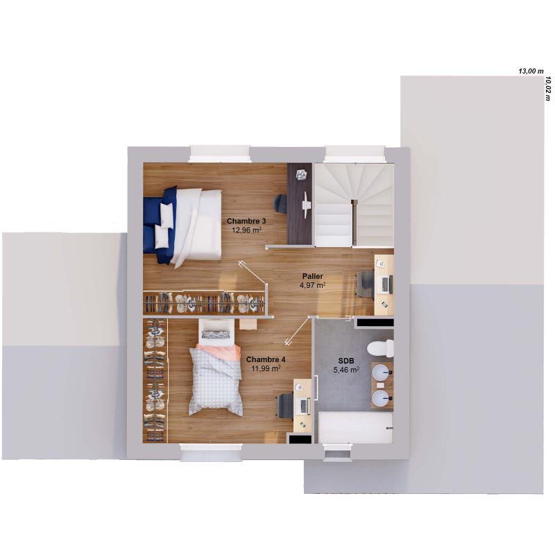 Maison - 99 m² - 6 pièces