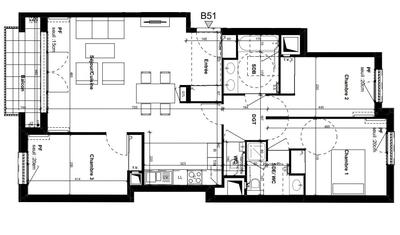 Appartement - 89 m² - 4 pièces