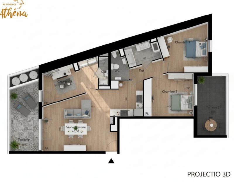 Appartement - 86 m² - 4 pièces