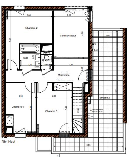 Duplex - 108 m² - 5 pièces
