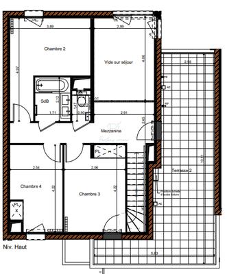 Duplex - 108 m² - 5 pièces