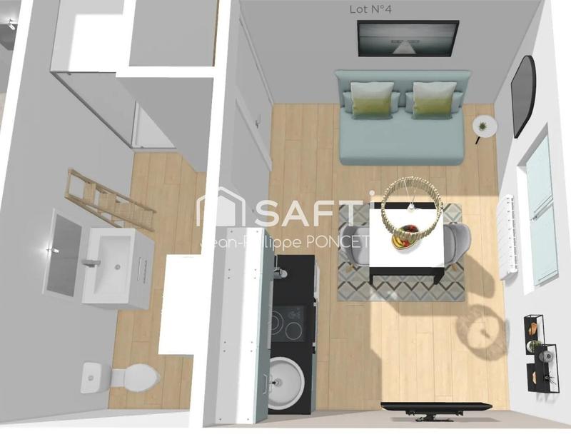 Appartement - 16 m² - 1 pièce