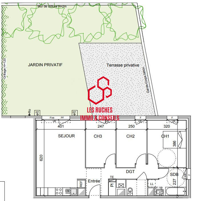 Appartement - 74 m² - 4 pièces