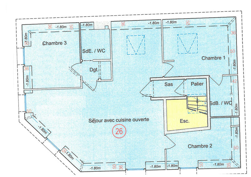 Appartement - 86 m² - 4 pièces
