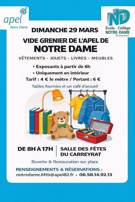 Vide-greniers de l'apel notre dame