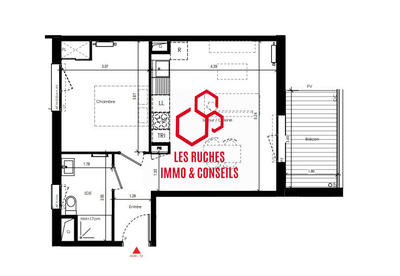 Appartement - 43 m² - 2 pièces