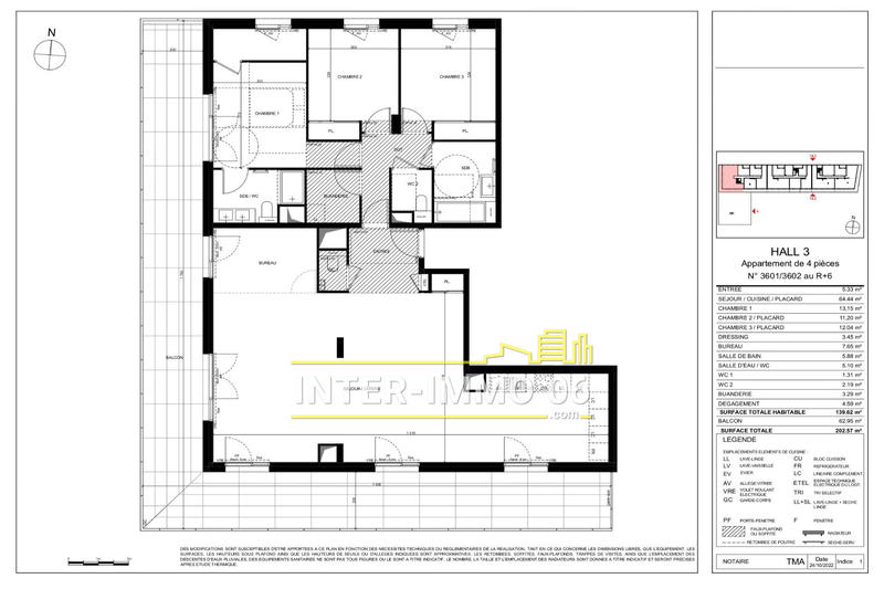 Appartement - 140 m² - 4 pièces