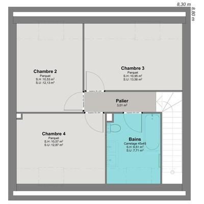 Maison - 97 m² - 6 pièces