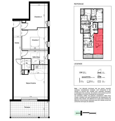 Appartement - 64 m² - 3 pièces
