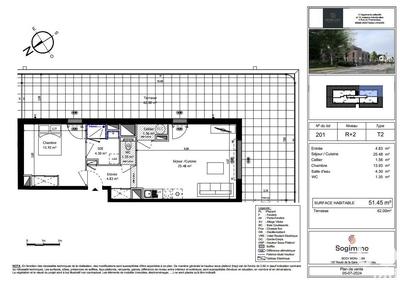 Appartement - 51 m² - 2 pièces