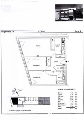 Chambre - 12 m² - 1 pièce