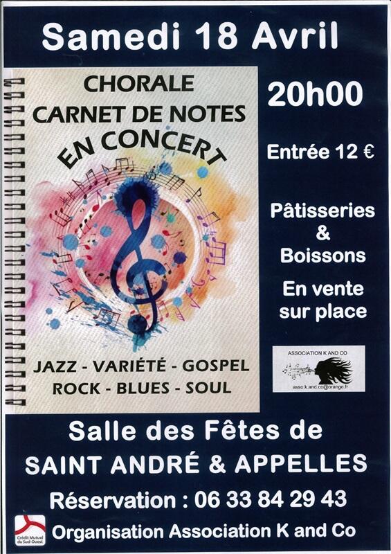 Concert chorale Carnet de Notes