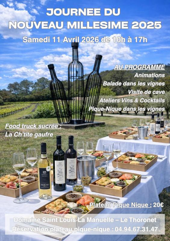 Journée du Nouveau Millésime – Dégustations &amp; pique-nique dans les vignes