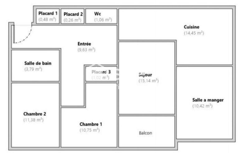 Appartement - 78 m² - 3 pièces