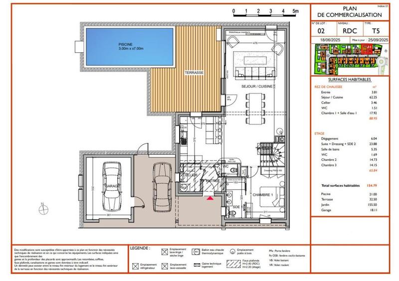 Maison - 154 m² - 5 pièces