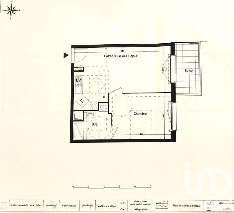 Appartement - 38 m² - 2 pièces