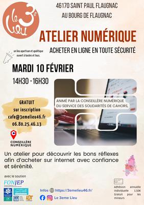 Atelier numérique : Acheter en ligne en toute sécurité au 3ème Lieu