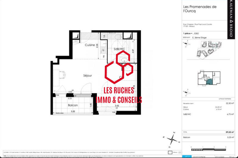 Appartement - 39 m² - 1 pièce