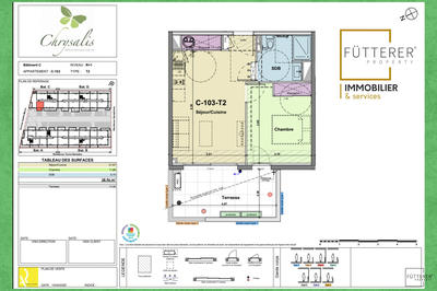 Appartement - 39 m² - 2 pièces