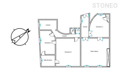 Appartement ancien - 98 m² - 5 pièces