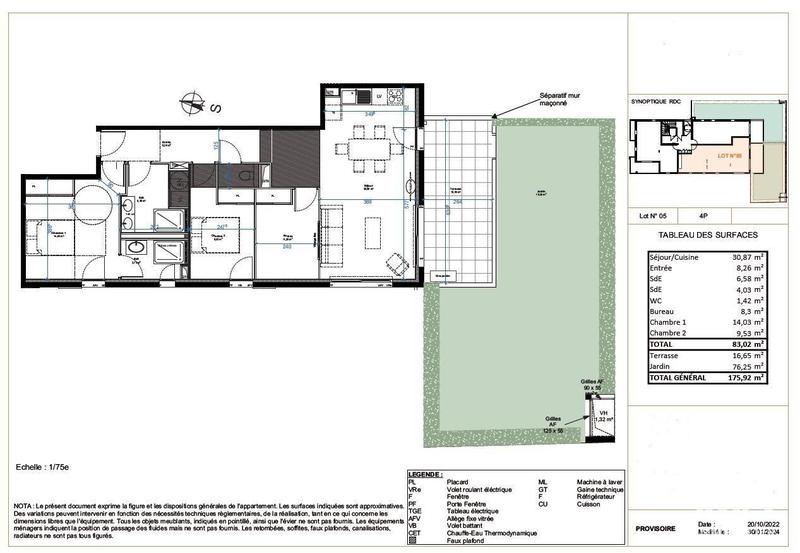 Appartement - 83 m² - 4 pièces