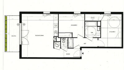 Appartement - 66 m² - 3 pièces