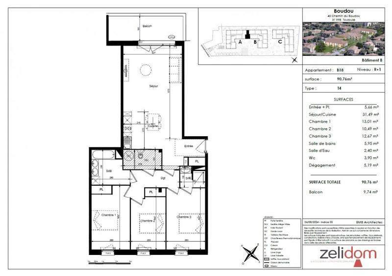Appartement - 50 à 91 m² - 4 pièces