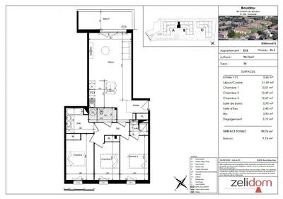 Appartement - 50 à 91 m² - 4 pièces