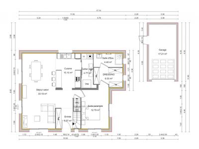 Maison - 135 m² - 1 pièce