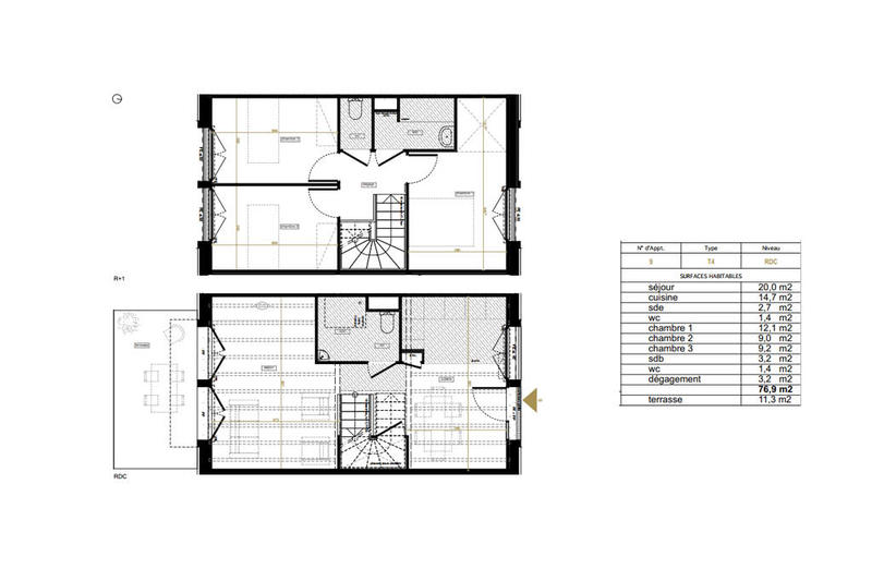 Appartement - 76 m² - 4 pièces