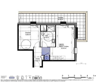 Appartement - 43 m² - 2 pièces