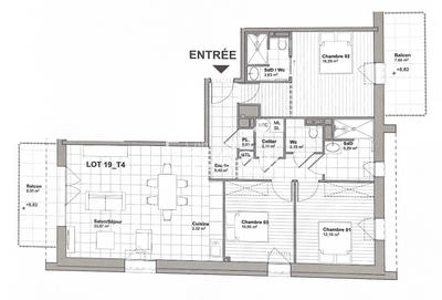 Appartement - 96 m² - 4 pièces