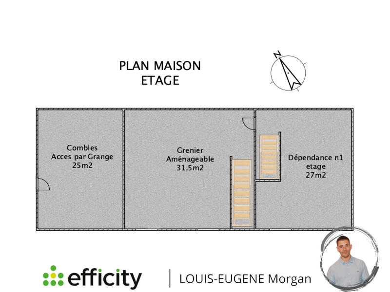 Longère - 50 m² - 3 pièces