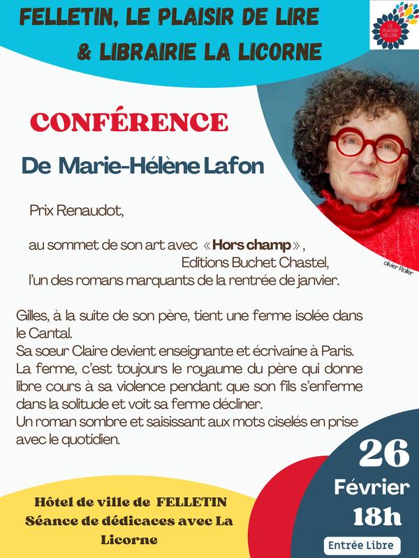 Conférence - Marie-Hélène Lafon