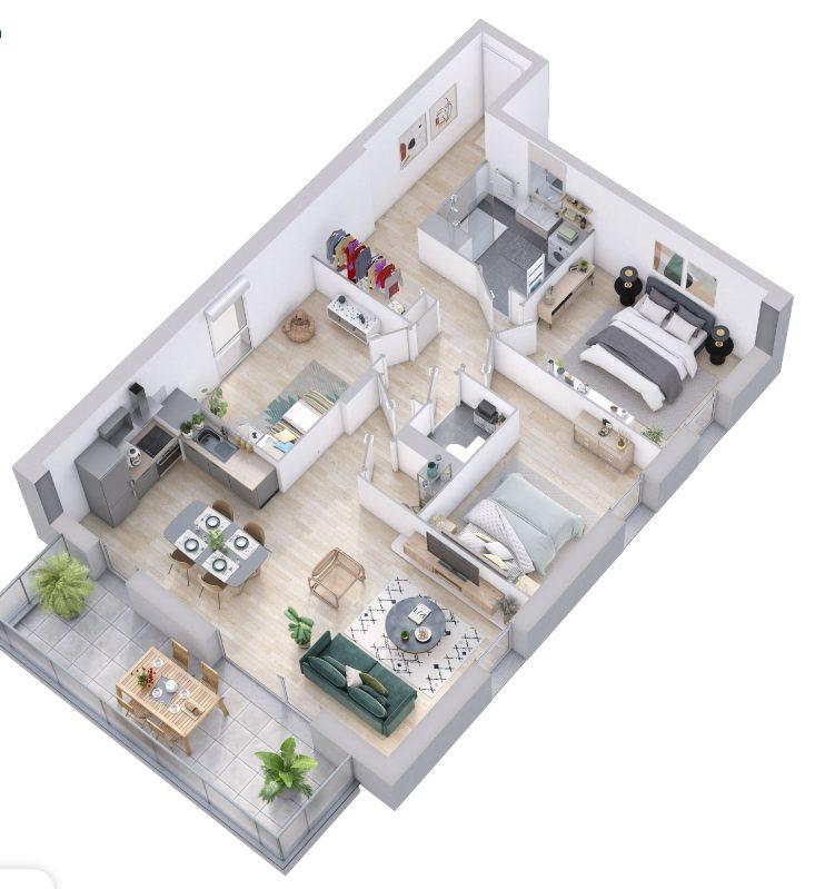 Appartement - 83 m² - 4 pièces