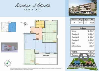 Appartement - 78 m² - 4 pièces