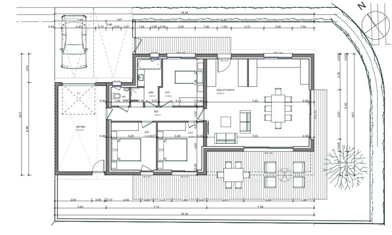 Maison - 90 m² - 4 pièces