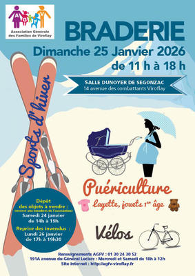 Braderie de puériculture et articles de sports d'hiver