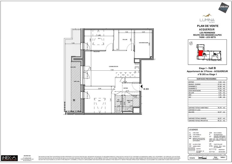Appartement - 76 m² - 3 pièces