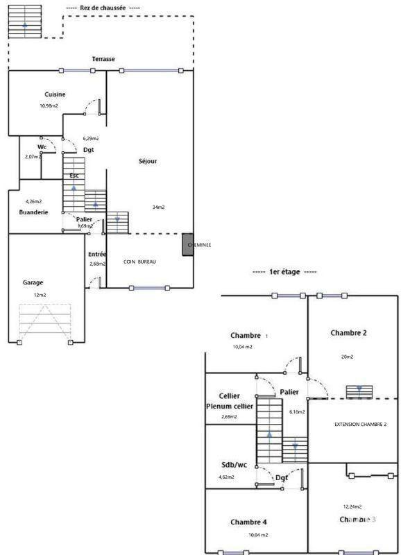 Maison - 122 m² - 6 pièces