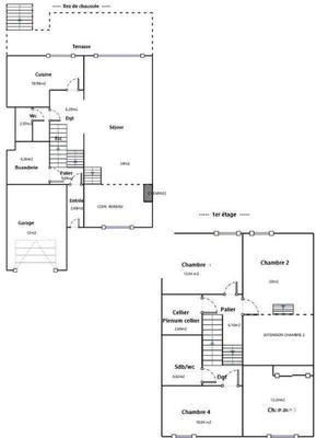 Maison - 122 m² - 6 pièces