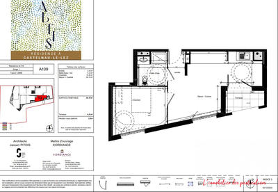 Appartement - 44 m² - 2 pièces