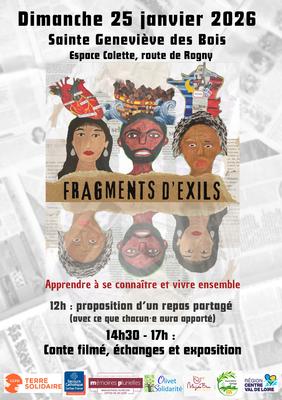 Fragments d'exil, conte filmé, échanges et exposition